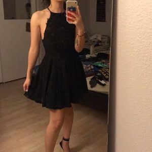 Black lace dress